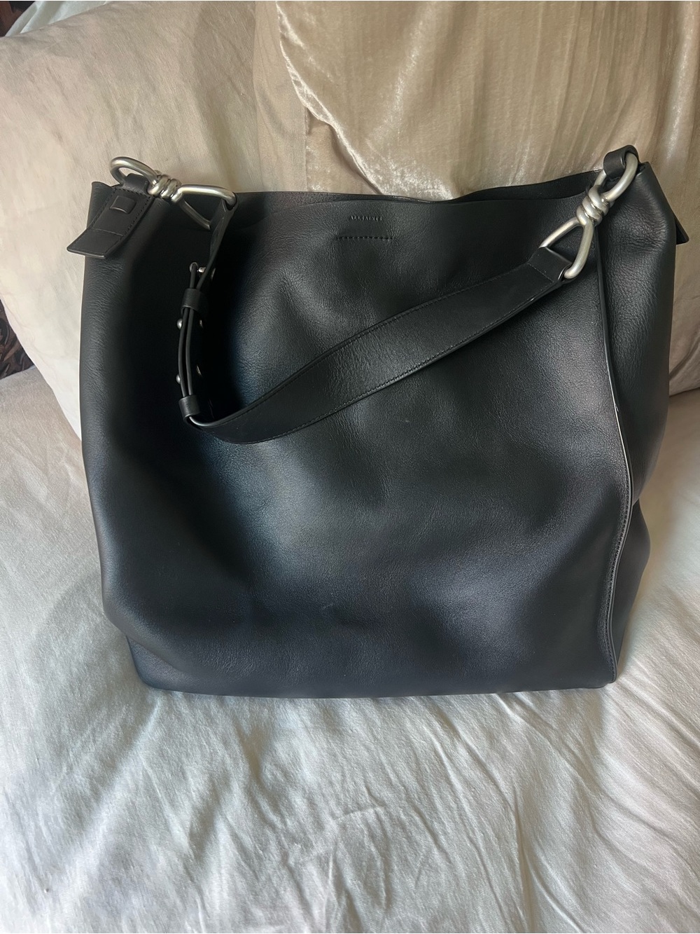 All Saints Captain Leather North South Tote Bag - Picture 7 of 11